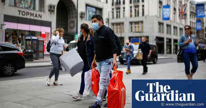 Shoppers shun high streets in England and Northern Ireland, data shows