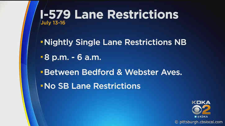 Overnight Lane Restrictions To Begin On I-579