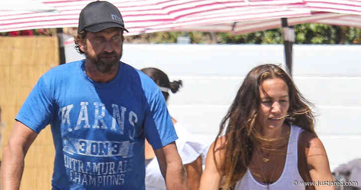 Gerard Butler & Girlfriend Morgan Brown Bike to Lunch in Malibu
