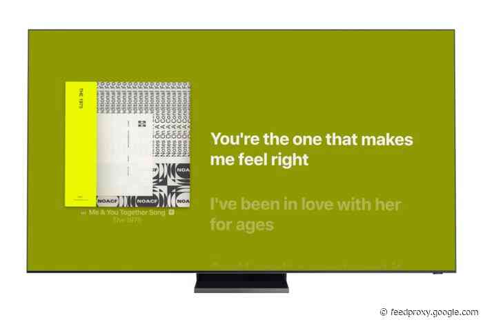 Apple Music Time-synced Lyrics now available on Samsung Smat TVs