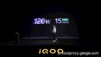 iQOO 120W Ultra-flash charging can charge a smartphone in 15 minutes