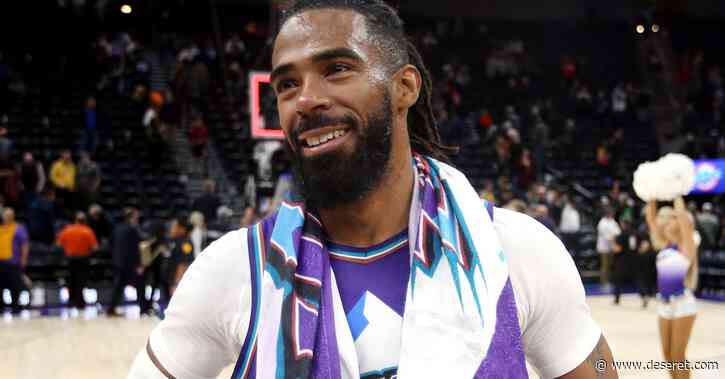Watch Utah Jazz guard Mike Conley flash a smile and some fancy moves at NBA restart practice