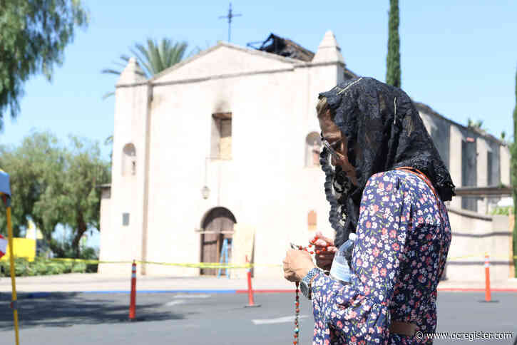 San Gabriel mission church fire began in choir loft, official says