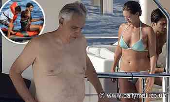 Andrea Bocelli, 61, and wife Veronica Berti, 36, enjoy family holiday aboard a luxury yacht 