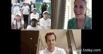 Watch Kate Middleton and Andy Murray surprise young tennis players