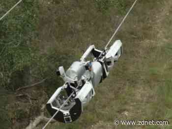 Facebook creates robot to wrap fibre over live power lines