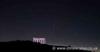 See moment Comet Neowise streaks across sky above Penshaw Monument