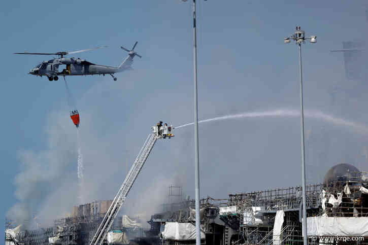 Day 3: Navy sees progress against blaze on warship in San Diego Bay