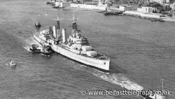 Union Jack flown by HMS Belfast 'back home' after Northern Ireland man buys it in US auction