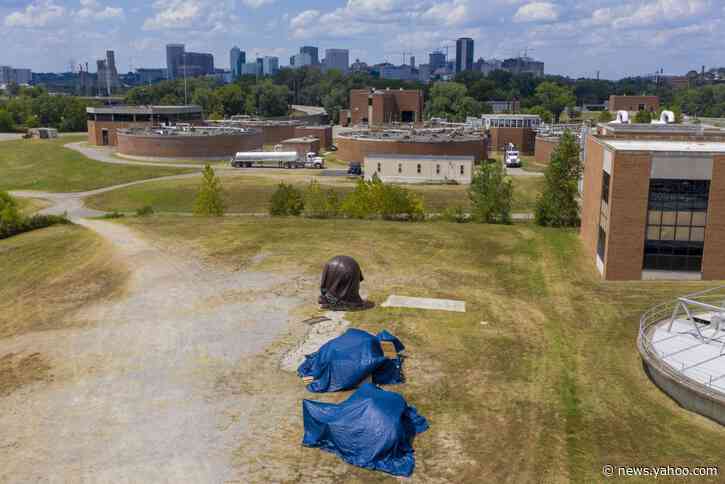 Confederate statues stored at Richmond waste water plant