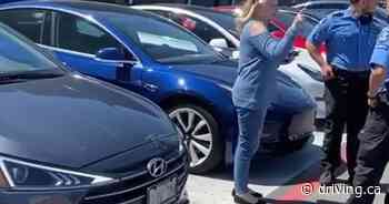 Watch this Toronto Karen get mad she can't park her Hyundai in a Tesla spot - Driving