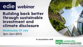BlackRock and ING confirmed for edie's sustainable investment and climate disclosure webinar