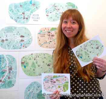 Artist is revisiting her Warrington roots with her unique illustrated maps