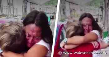 The beautiful moment 11-year-old boy hugs his Nan for the first time in months