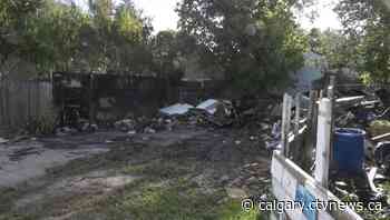 Fire that destroyed Lethbridge garage believed to have been deliberately set - CTV News