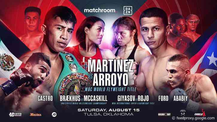 Julio Cesar Martinez battles McWilliams Arroyo in Tulsa on Aug.15