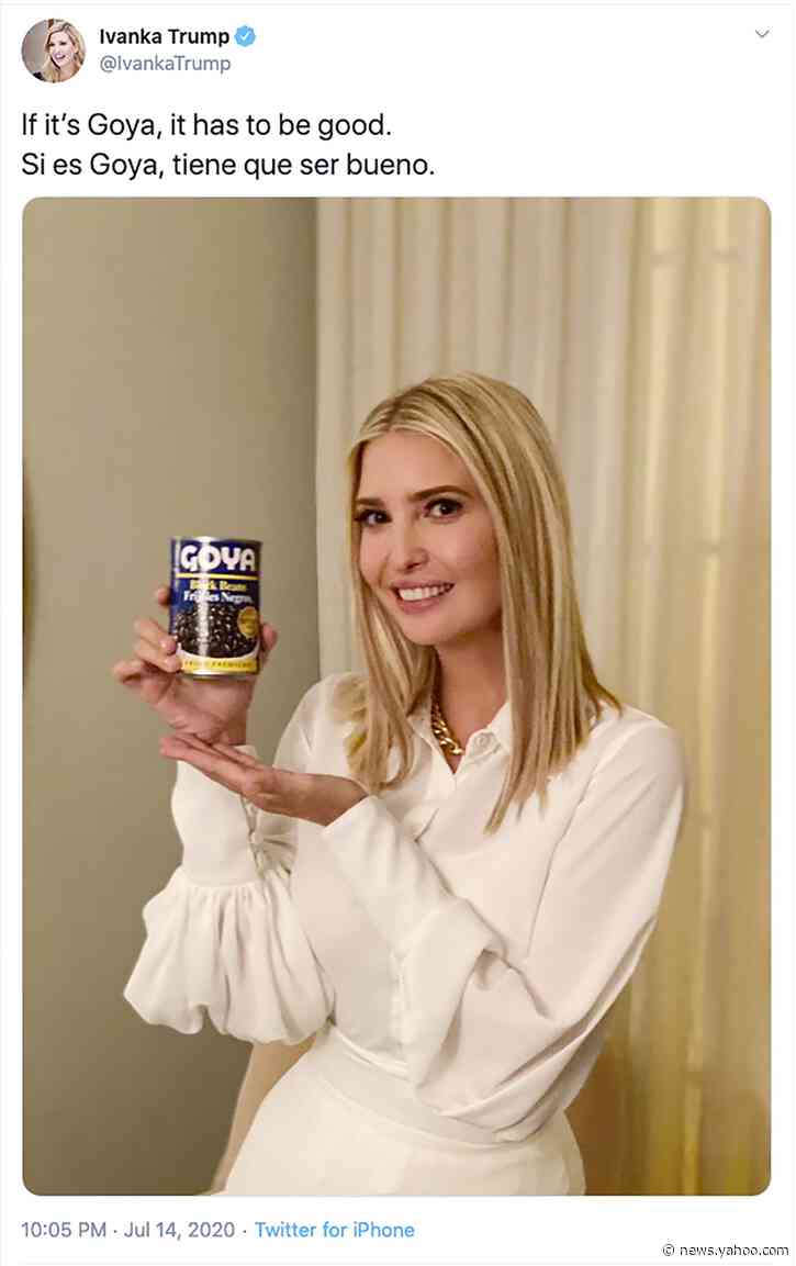 Ivanka Trump defends Goya post that watchdogs call unethical