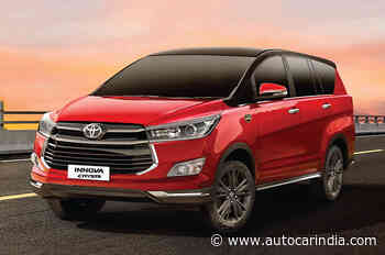 Toyota Innova Crysta gets new finance options for July 2020 - Autocar India
