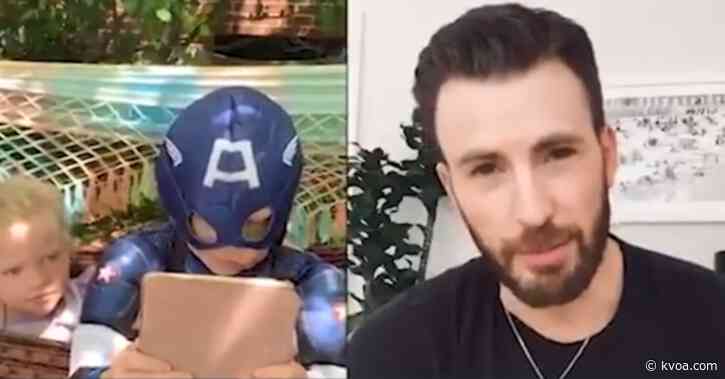 ‘Captain America’ praises boy who saved sister from dog