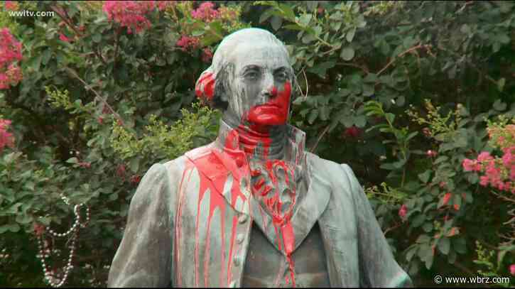 George Washington statue vandalized outside New Orleans library