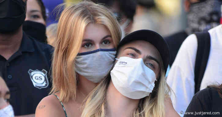 Kaia Gerber & Cara Delevingne Embrace at Black Lives Matter Protest