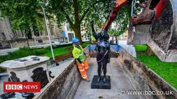 Black Lives Matter: Protester statue removed in Bristol