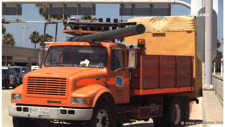 Large dog is used to help steal Caltrans truck in Irvine, police say