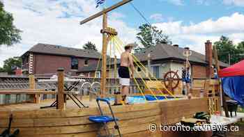 Toronto dad forced to dismantle and move backyard 'pirate ship' after complaint - CTV News