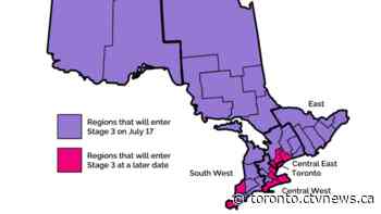 These are the regions moving forward to Stage 3 today