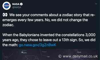NASA defends old article after Twitter users claim it is trying to add a new star sign 