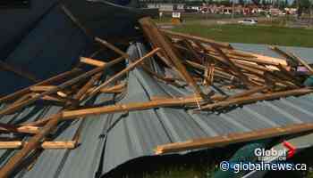 Big cleanup after severe thunderstorm tears through Millet south of Edmonton