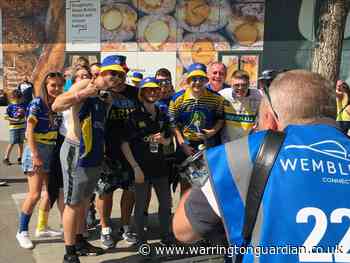Warrington Wolves fans on Challenge Cup Final day at Wembley
