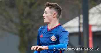 Joe Hugill reacts as his and Logan Pye's moves from Sunderland to Man Utd are announced