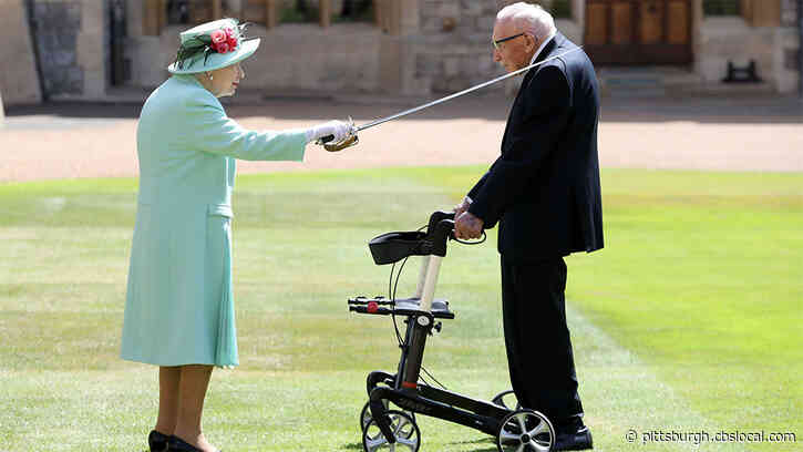 Queen Elizabeth II Knights 100-Year-Old World War II Veteran After He Raised Millions For NHS