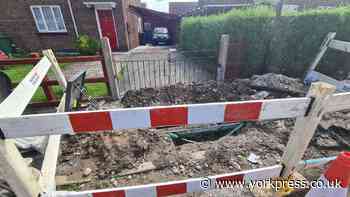 Repairs to burst main leave York driveway completely blocked