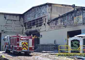 Two firefighters hurt battling blaze at Sukup Steel Structures in Ambridge
