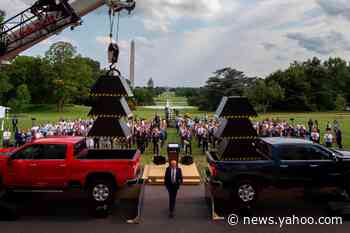 'A reenactment type-thing.' Weights at Trump's White House event on deregulation were fake