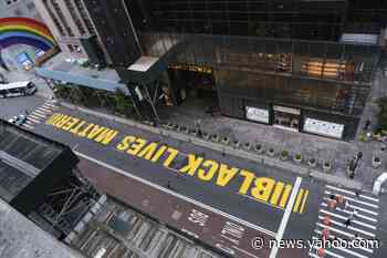 'Black Lives Matter' mural outside Trump Tower defaced again