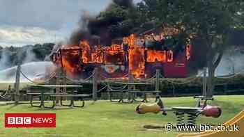 Biker dies in Filey bus fireball crash