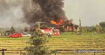 House fire in Parkland County potentially started by lightning