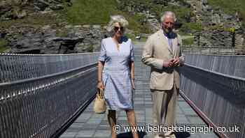 Charles and Camilla open new footbridge at Tintagel Castle