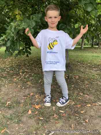 Disabled 4-year-old takes part in 'step for strep' challenge