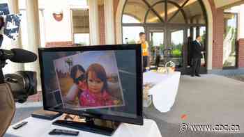 Mourners in tears as funeral gets underway for young Quebec sisters found dead in forest