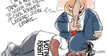Bagley Cartoon: Taking a Knee to Voting Rights
