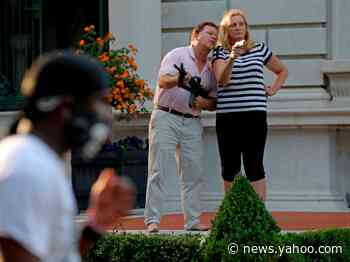 St. Louis couple slapped with felony charge for unlawful use of a weapon after brandishing guns at Black Lives Matter protesters