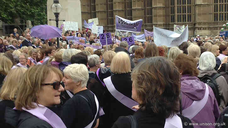 UNISON extends solidarity to women in pensions appeal hearing