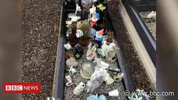 Thornhill Cemetery patrol urged after 'heartless' vandalism - BBC News