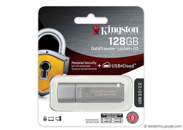 Kingston Encrypted USB flash drives now available with 128GB of storage