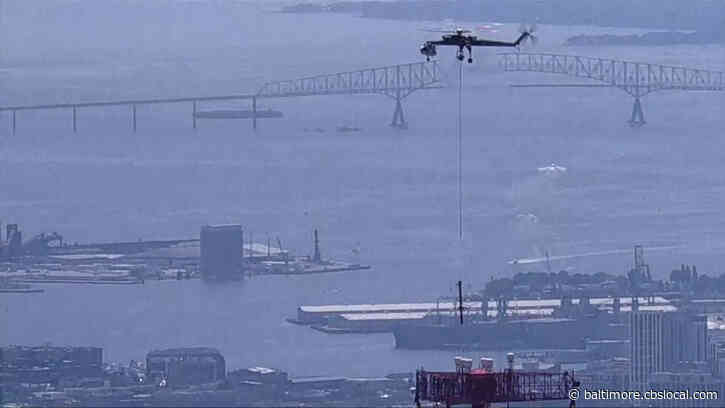 Work Underway On WJZ’s Candelabra Tower; Old Antennas Removed