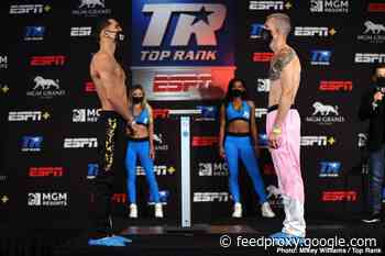 Valdez vs. Velez – weigh-in results from Las Vegas